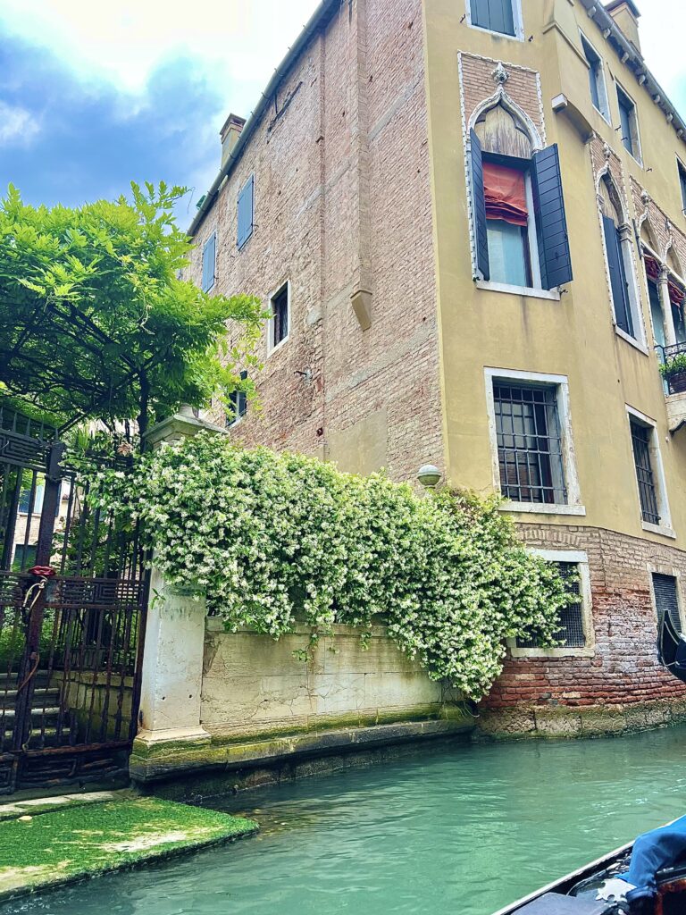 ベネチアのゴンドラからの景色