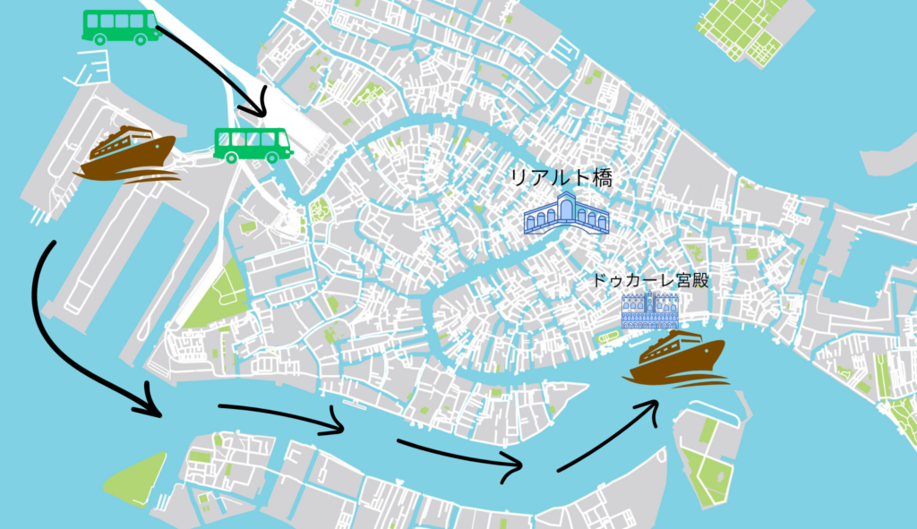 ベネチアの地図