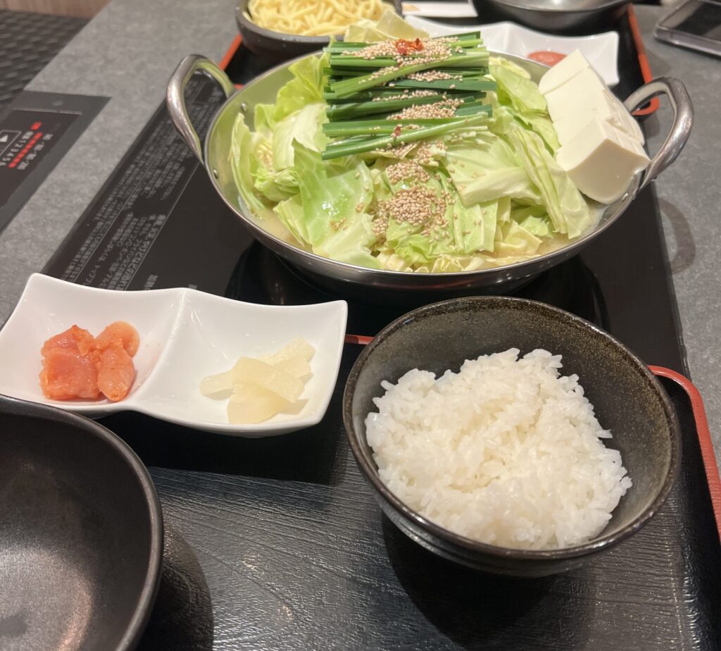 博多もつ鍋おおやまのもつ鍋ランチ