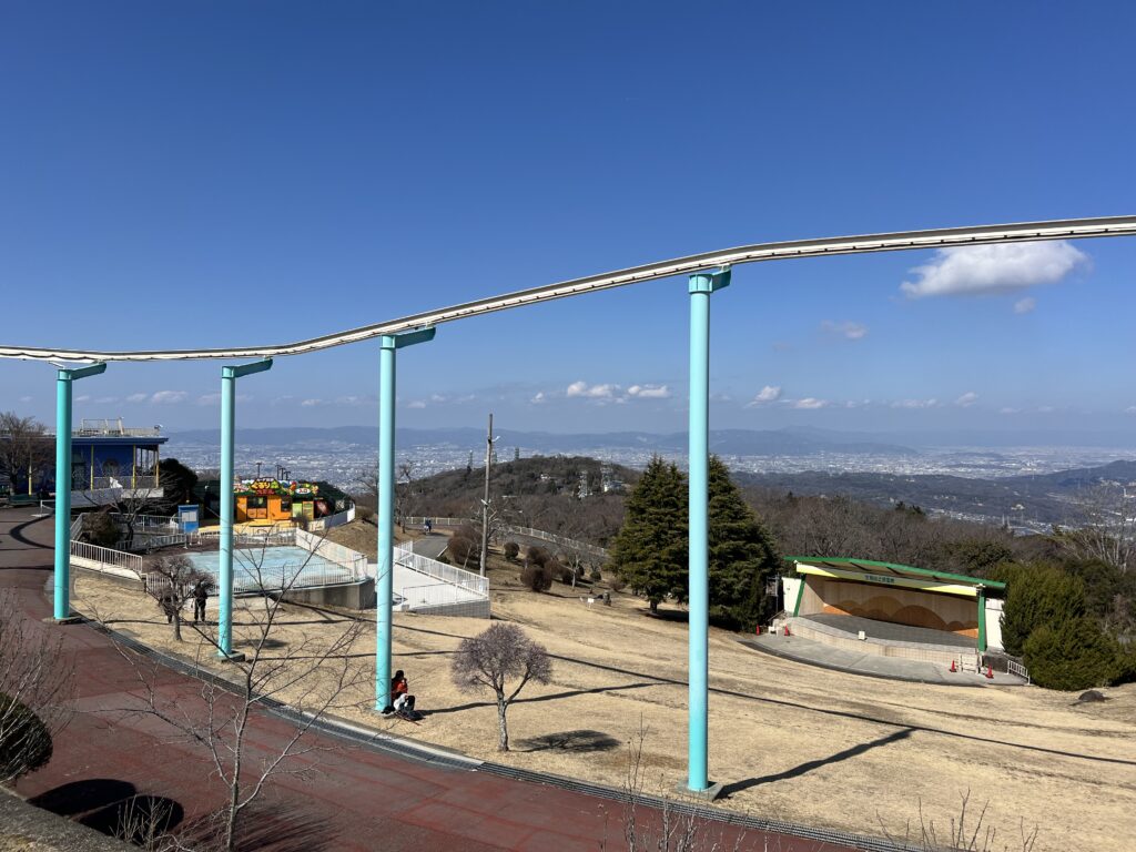 生駒山上遊園地からの奈良方面の景色